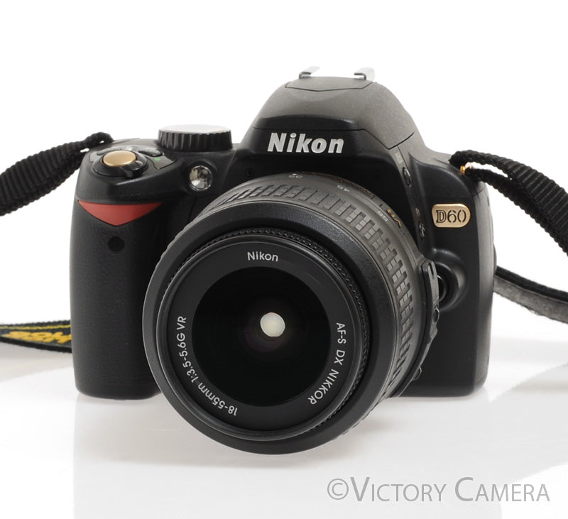 Nikon D60 Gold Edition 10.2MP Digital SLR Camera w/ 18-55mm Lens ~4700 Shots - Victory Camera