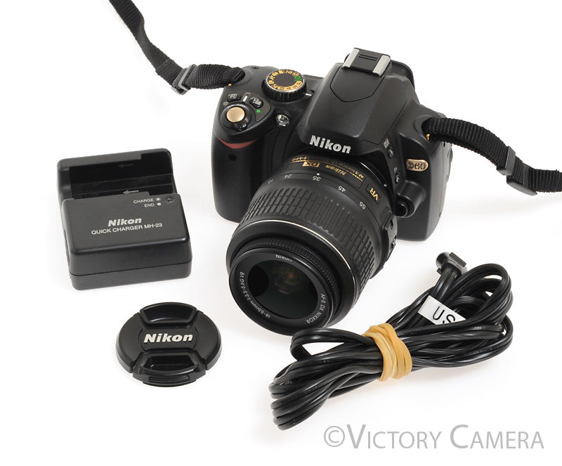 Nikon D60 Gold Edition 10.2MP Digital SLR Camera w/ 18-55mm Lens ~4700 Shots - Victory Camera