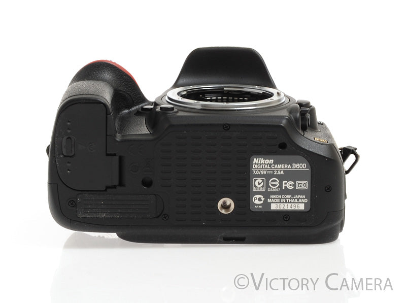 Nikon D600 24.3MP Digital SLR Camera Body -Mint, ~1350 Shots- - Victory Camera