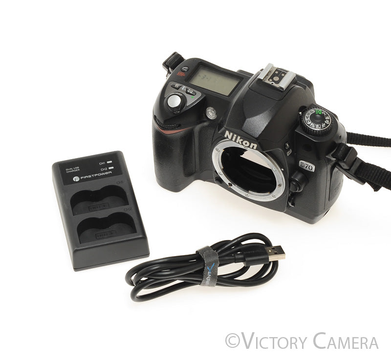 Nikon D70 Digital SLR Camera Body w/ Battery &amp; Charger [EXC] - Victory Camera
