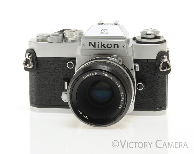 Nikon Nikkormat EL2 EL 2 Chrome Camera w/ 50mm f2 AI Lens -New Seals- [EXC+] - Victory Camera