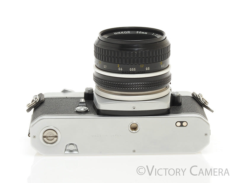 Nikon Nikkormat EL2 EL 2 Chrome Camera w/ 50mm f2 AI Lens -New Seals- [EXC+] - Victory Camera