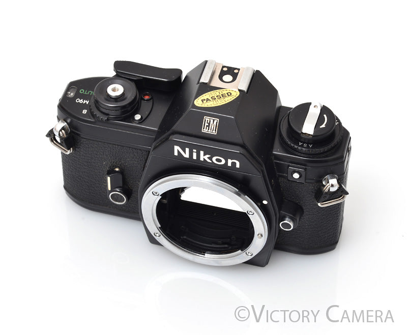 Nikon EM Black 35mm Film Camera Body [EXC-] - Victory Camera