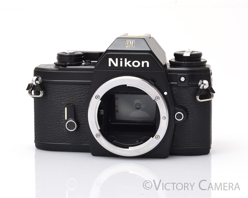 Nikon EM Black 35mm Film Camera Body [EXC-] - Victory Camera
