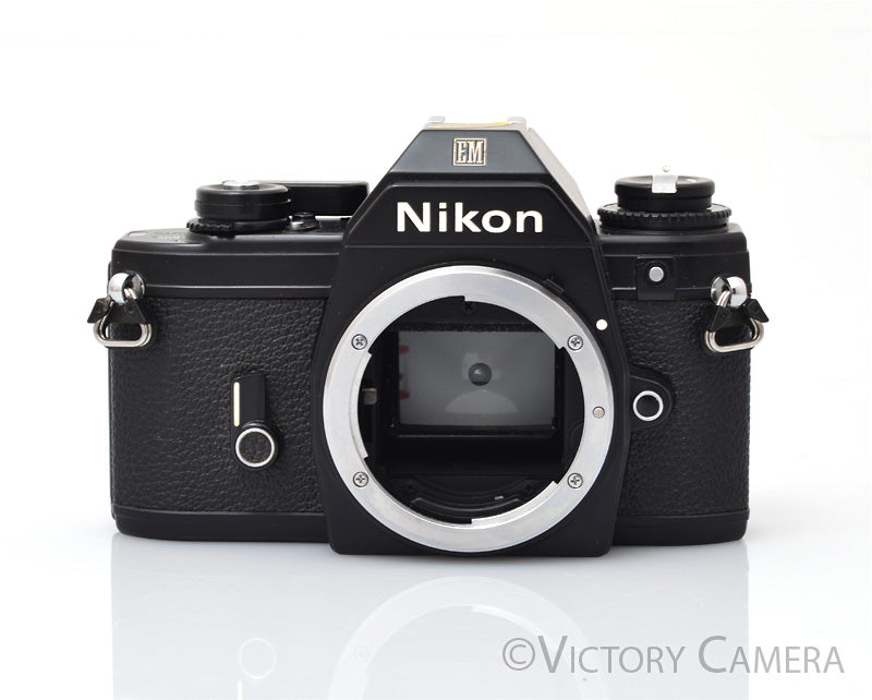 Nikon EM Black 35mm Film Camera Body [EXC-] - Victory Camera