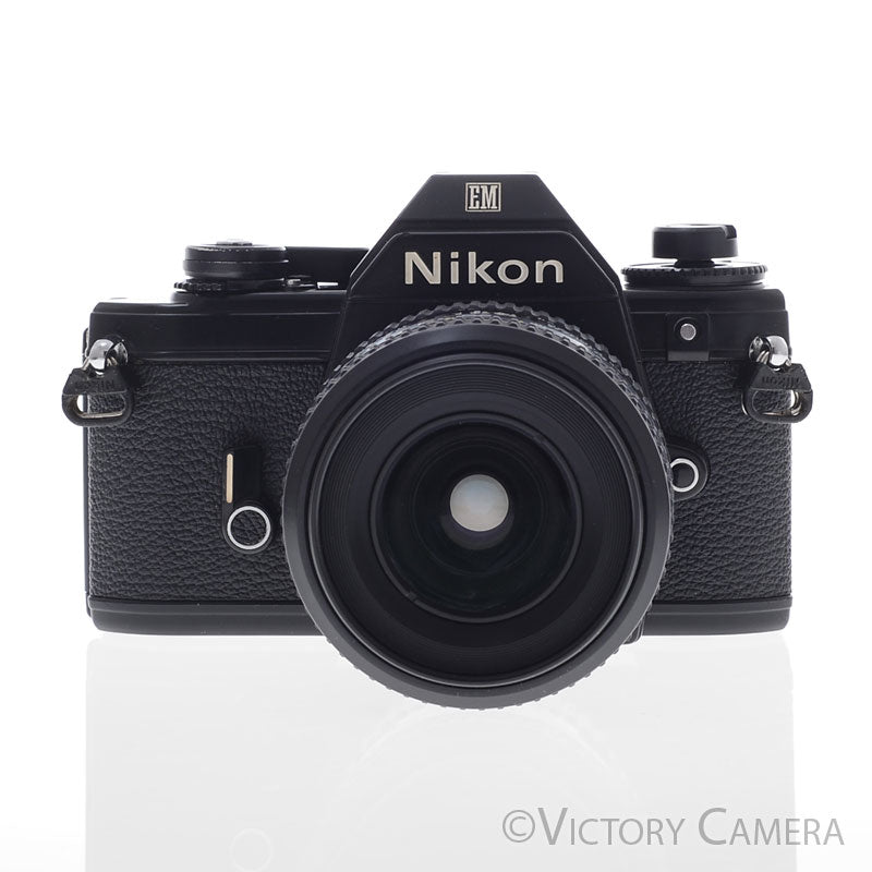 Nikon EM Black 35mm Film Camera w/ 35-80mm Zoom Lens [EXC+]