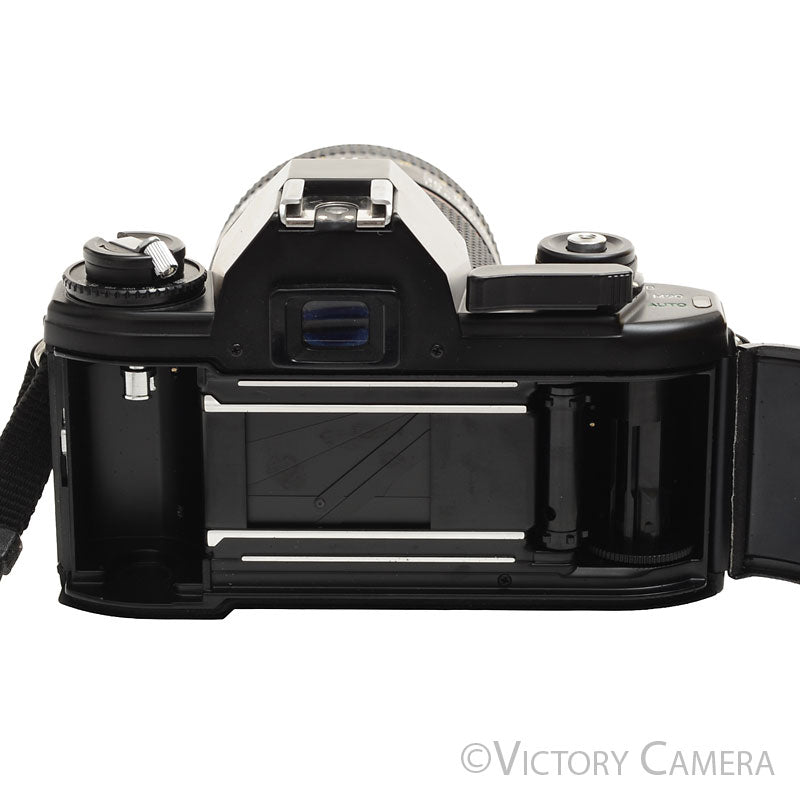 Nikon EM Black 35mm Film Camera w/ 35-105mm Zoom Lens [EXC+] - Victory Camera