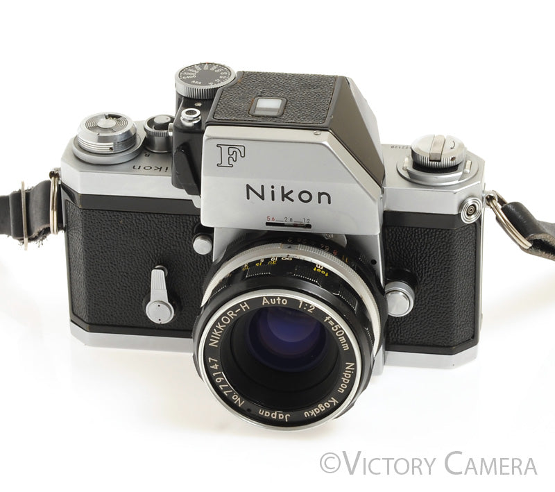 Nikon F Chrome 35mm Camera Body 50mm f2 Lens + Prism -New Seals- [EXC] - Victory Camera