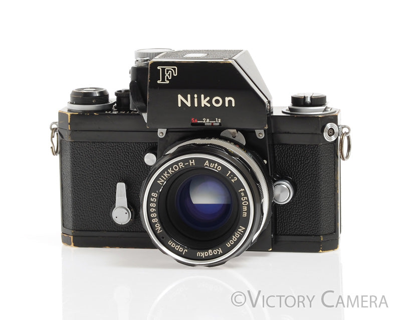 Nikon F Black Camera Body w/ FTN Photomic Prism & 50mm f2 Lens [EXC+] - Victory Camera