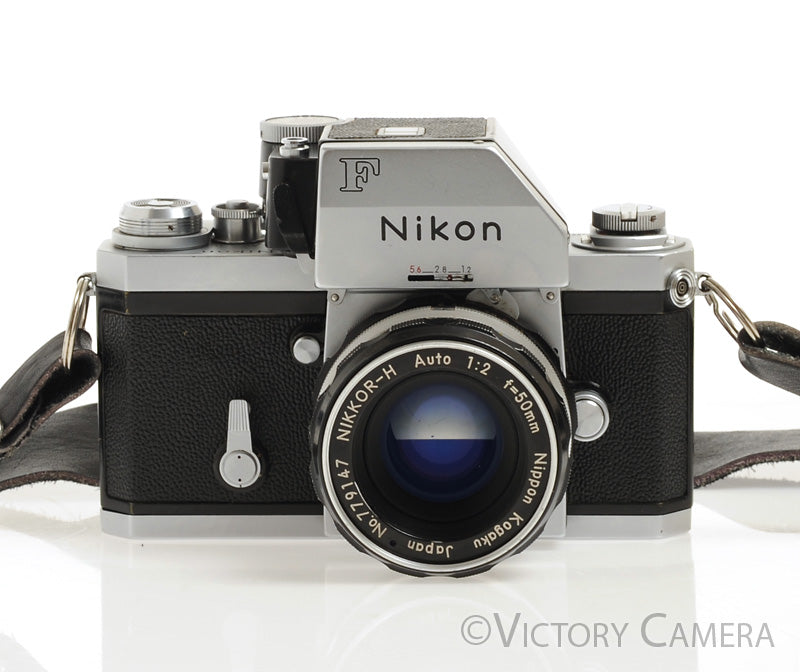 Nikon F Chrome 35mm Camera Body 50mm f2 Lens + Prism -New Seals- [EXC] - Victory Camera