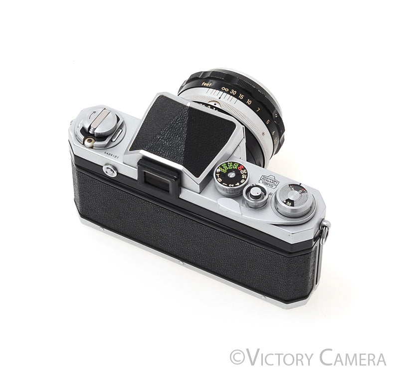 Nikon F Chrome 35mm Camera + 50mm f1.4 Lens Eye Level Finder [EXC] - Victory Camera