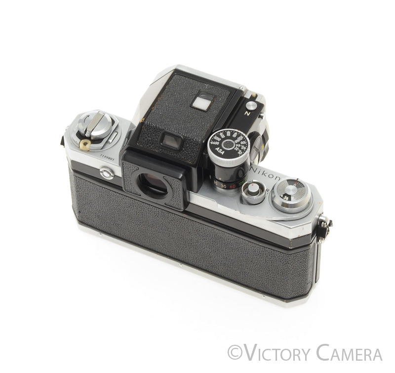 Nikon F Chrome 35mm Camera Body w/ Photomic Prism &amp; 50mm f2 Lens [EXC] - Victory Camera