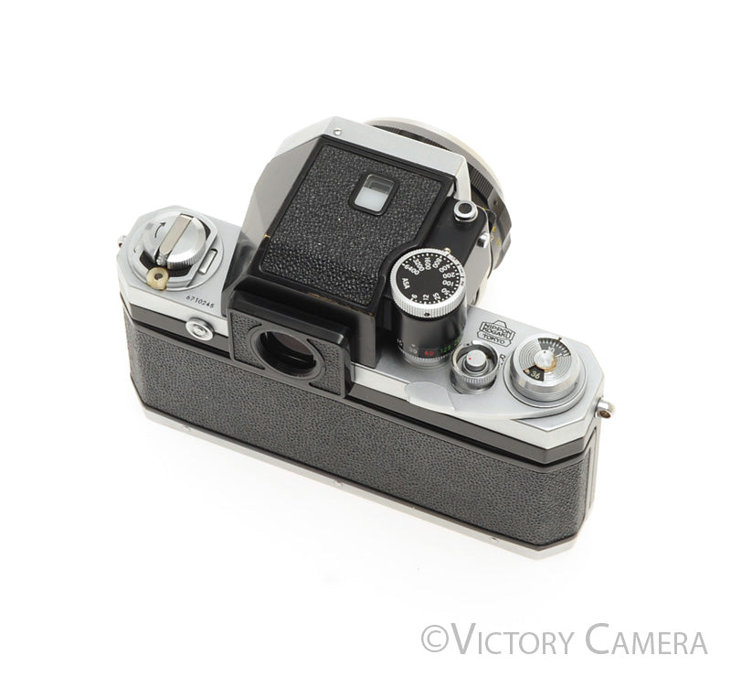 Nikon F Chrome 35mm SLR Camera w/ 50mm f1.4 Lens, Chrome Prism Finder [EXC] - Victory Camera