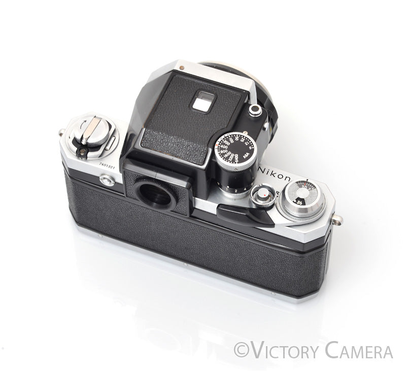 Nikon F Chrome 35mm SLR Camera w/ 50mm f1.4 Lens, Chrome Prism Finder [EXC]