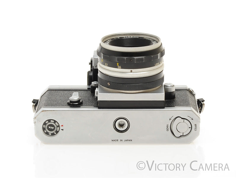 Nikon F Chrome 35mm Camera Body w/ Photomic Prism &amp; 50mm f2 Lens [EXC] - Victory Camera