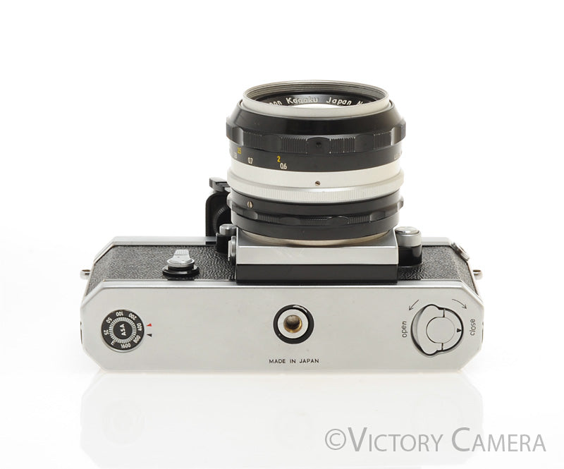 Nikon F Chrome 35mm SLR Camera w/ 50mm f1.4 Lens, Chrome Prism Finder [EXC] - Victory Camera