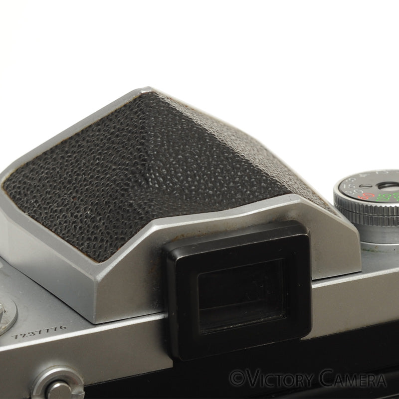 Nikon F Chrome 35mm SLR Camera w/ 50mm f1.4 Lens, Eye Level Finder [EXC] - Victory Camera