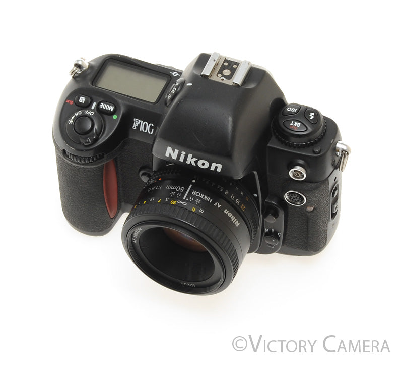 Nikon F100 Autofocus 35mm Film SLR Camera w/ AF Nikkor 50mm f1.8 Lens [EXC]