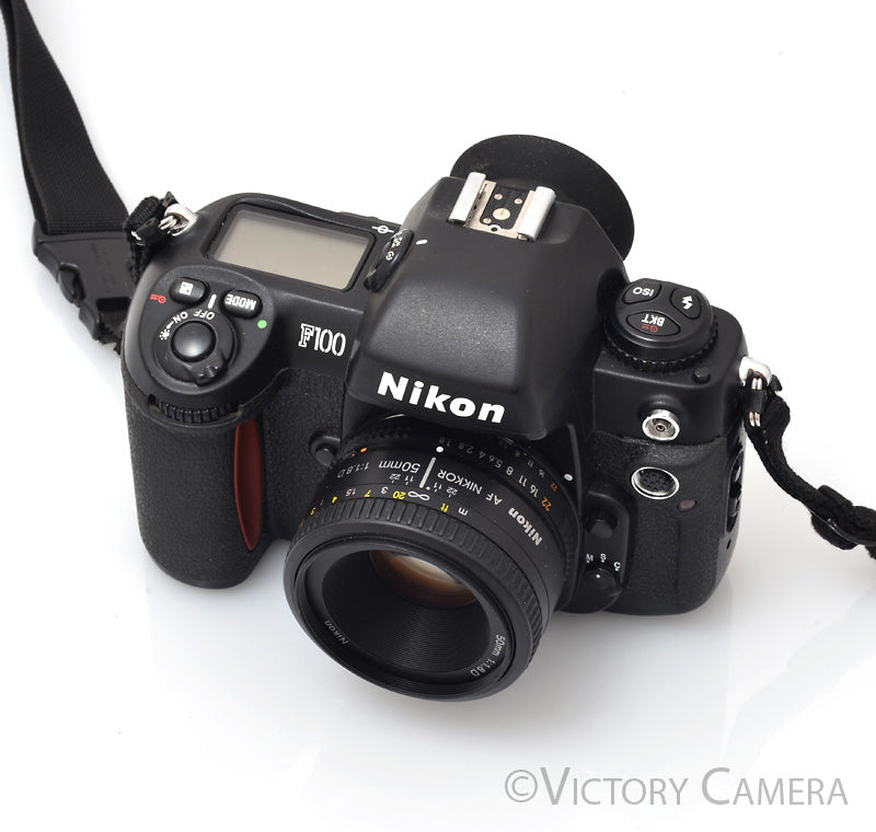 Nikon F100 Autofocus 35mm Film SLR Camera w/ AF Nikkor 50mm f1.8 Lens  [EXC+] - Victory Camera