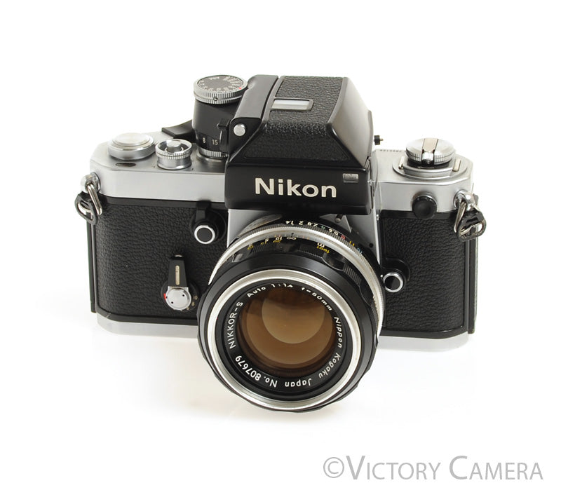Nikon F2 Chrome Photomic 35mm Camera with Nikkor 50mm f1.4 -New Seals- [Good] - Victory Camera