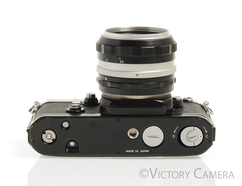 Nikon F2 Black w/ Nikkor 50mm f1.4 Lens DE-1 Eyelevel Finder -Clean, New Seals- [EXC-] - Victory Camera
