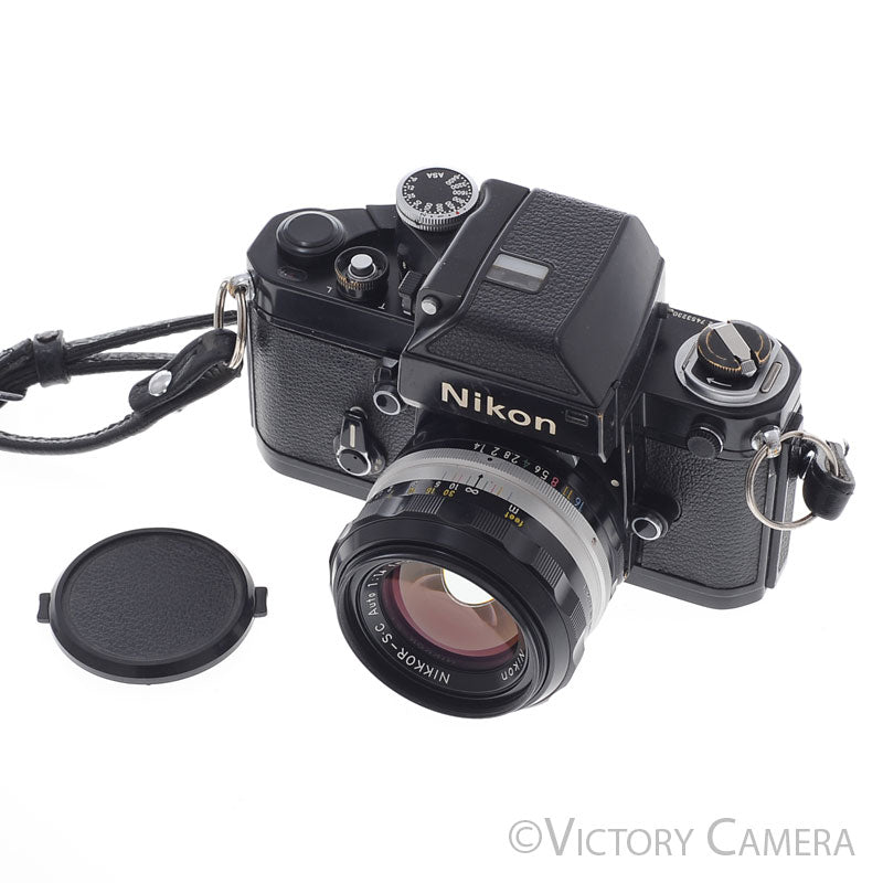 Nikon F2 Black 35mm Camera Body w/ 50mm f1.4 Lens -New Seals- [EXC] - Victory Camera