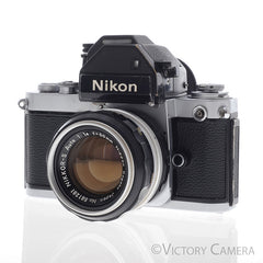 Nikon F2 Chrome 35mm Camera Body w/ DP-2 Prism + 50mm f1.4 Lens [EXC]