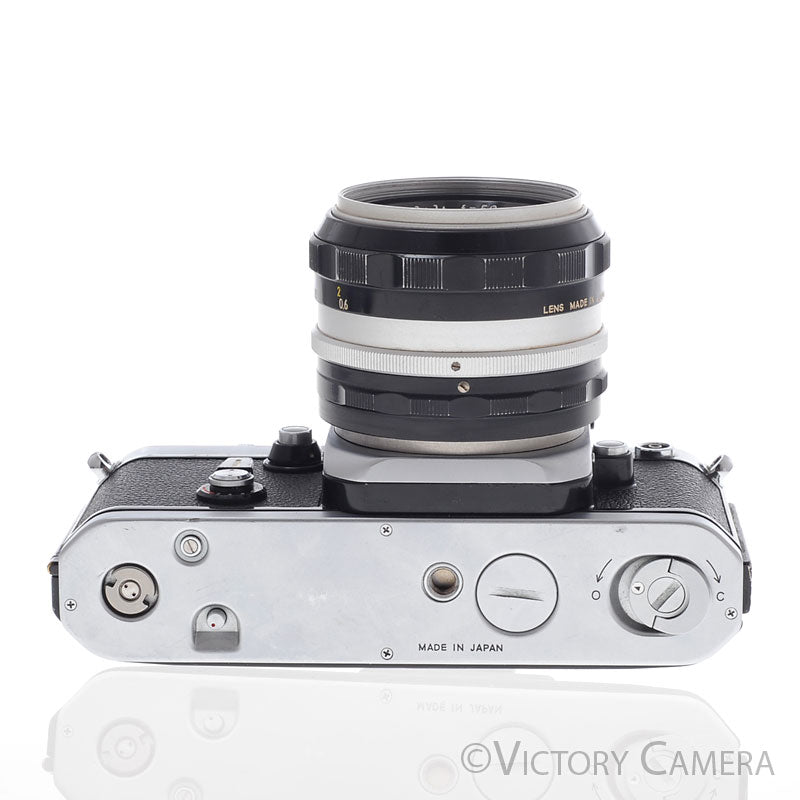 Nikon F2 Chrome 35mm Camera Body w/ DP-2 Prism + 50mm f1.4 Lens [EXC] - Victory Camera