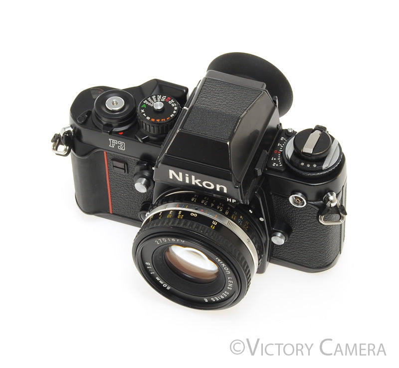 Nikon F3 HP F3HP 35mm Film Camera w/ Nikon 50mm f1.8 AI-S Lens [EXC] - Victory Camera