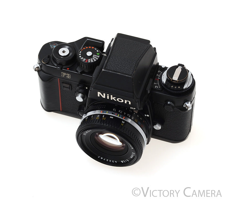 Nikon F3 HP F3HP 35mm Film Camera w/ Nikon 50mm f1.8 AI-S Lens [EXC] - Victory Camera