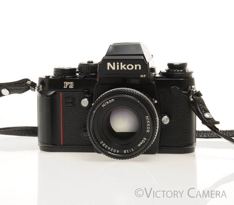 Nikon F3 HP F3HP 35mm Film Camera w/ 50mm f1.8 AI-S Lens -New Seals- [EXC-]