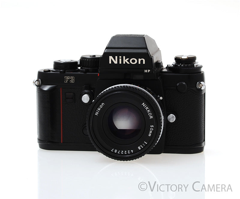 Nikon F3 HP F3HP 35mm Film Camera w/ Nikon 50mm f1.8 AI-S Lens [EXC] - Victory Camera