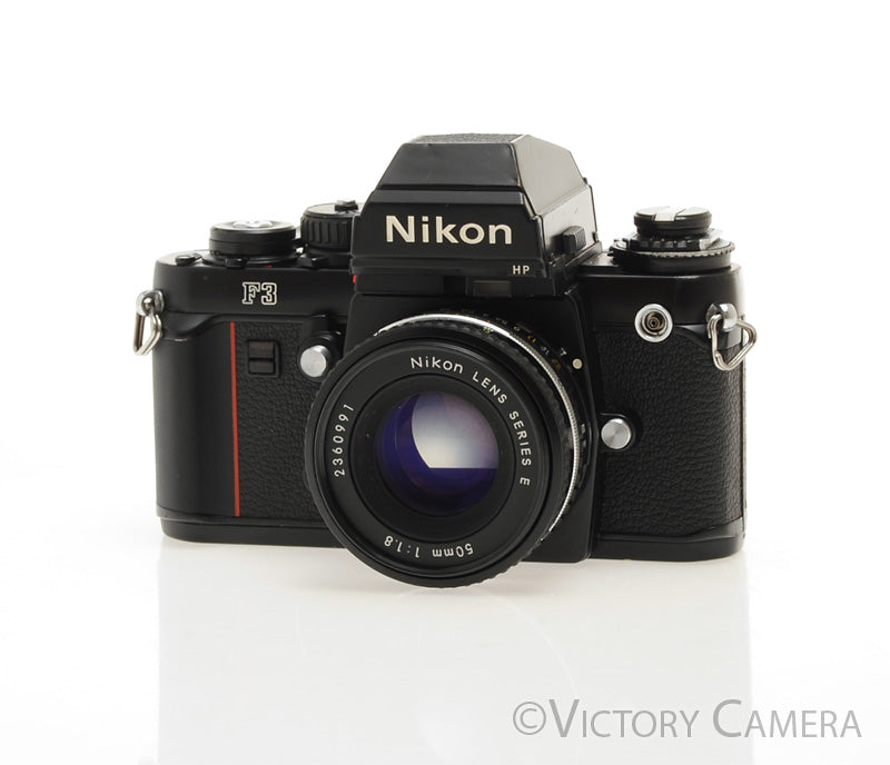 Nikon F3 HP F3HP 35mm Film Camera w/ 50mm f1.8 AI-S Lens -Good Seals- [EXC-] - Victory Camera