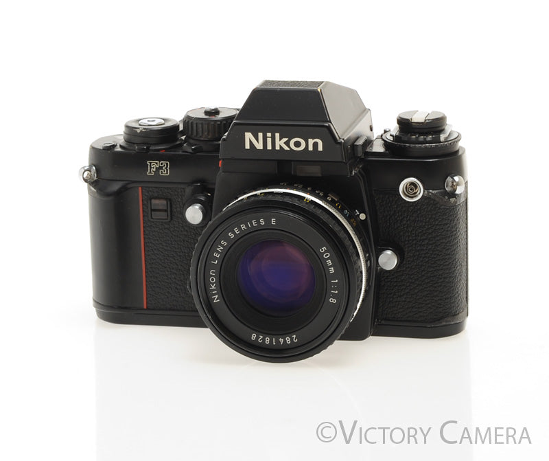 Nikon F3 35mm Film Camera w/ 50mm f1.8 AI-S Lens -New Seals- [EXC]