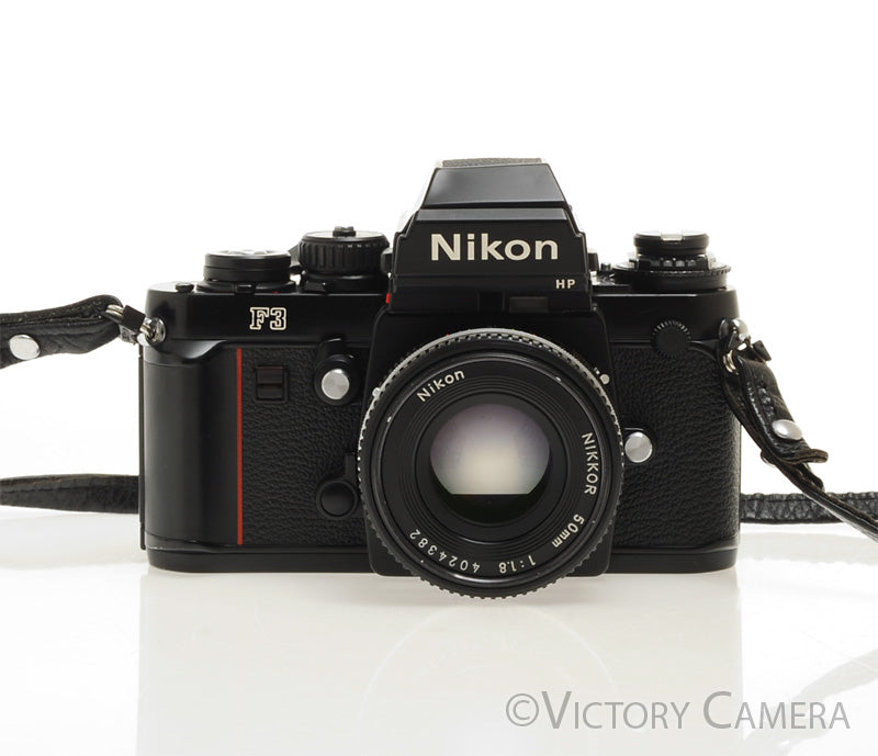 Nikon F3 HP F3HP 35mm Film Camera w/ 50mm f1.8 AI-S Lens -New Seals- [EXC-]