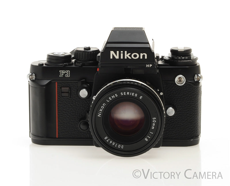 Nikon F3 HP F3HP 35mm Film Camera w/ 50mm f1.8 AI-S Lens -New Seals- [EXC]
