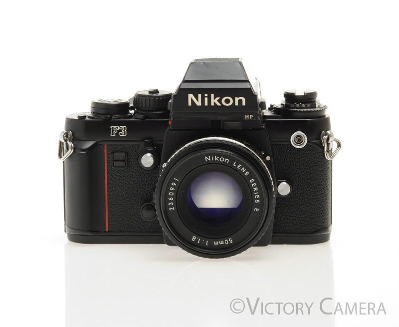 Nikon F3 HP F3HP 35mm Film Camera w/ 50mm f1.8 AI-S Lens -Good Seals- [EXC-] - Victory Camera