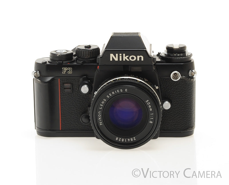Nikon F3 35mm Film Camera w/ 50mm f1.8 AI-S Lens -New Seals- [EXC]