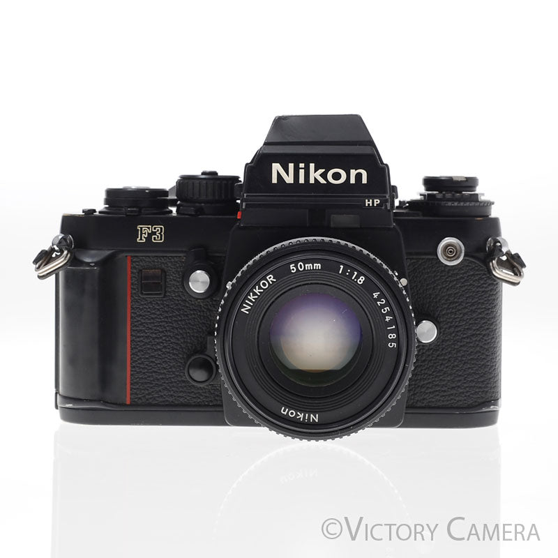 Nikon F3 HP F3HP 35mm Film Camera w/ Nikon 50mm f1.8 AI-s Lens [EXC] image 1