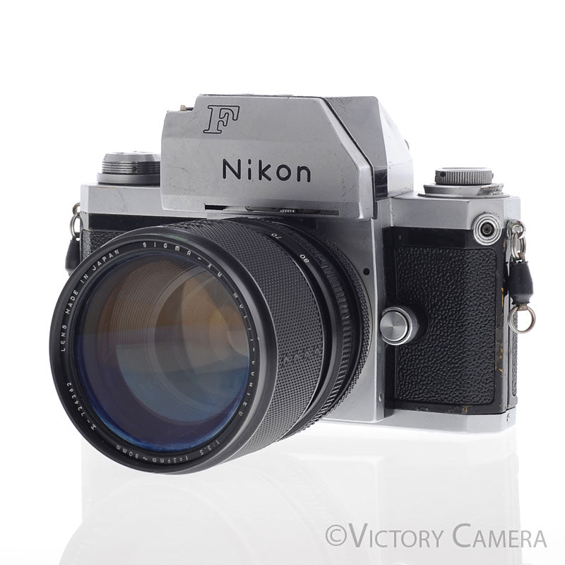 Nikon F Chrome 35mm Camera Body w/ 39-80mm Zoom Lens -No Meter- [BAR]