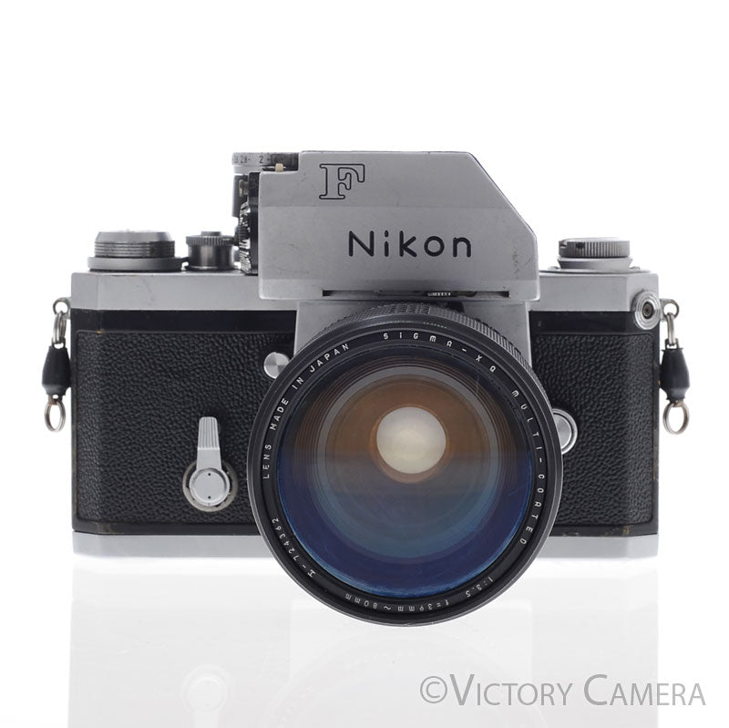 Nikon F Chrome 35mm Camera Body w/ 39-80mm Zoom Lens -No Meter- [BAR]