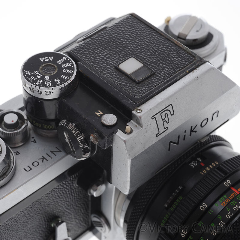 Nikon F Chrome 35mm Camera Body w/ 39-80mm Zoom Lens -No Meter- [BAR]