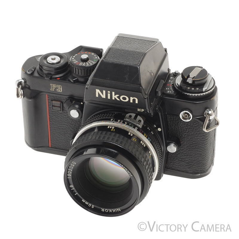 Nikon F3 HP F3HP 35mm Film Camera w/ Nikon 50mm f1.8 AI Lens [EXC] - Victory Camera