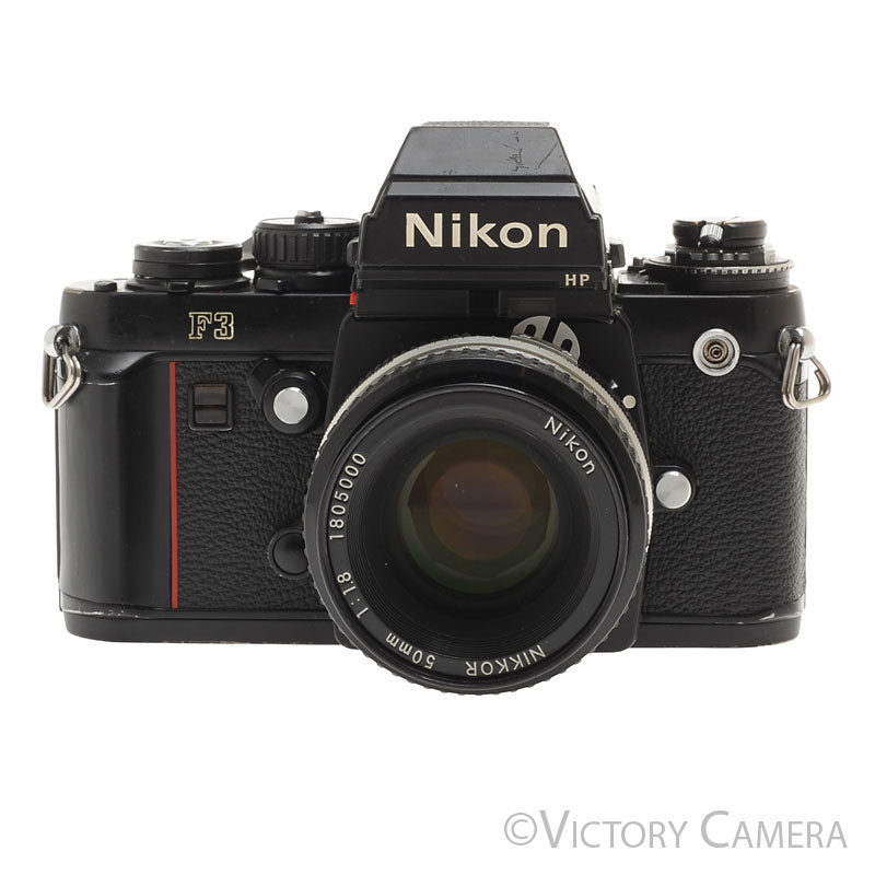 Nikon F3 HP F3HP 35mm Film Camera w/ Nikon 50mm f1.8 AI Lens [EXC] - Victory Camera