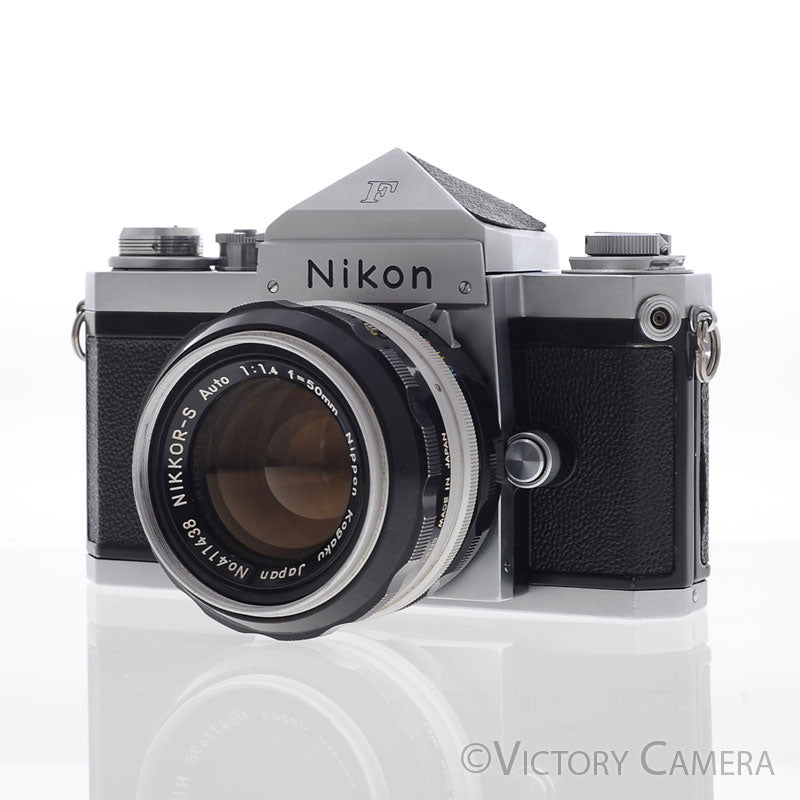 Nikon F Early 1960/61 64xxx w/ 50mm f1.4 Lens, Eye Level Finder  [EXC]
