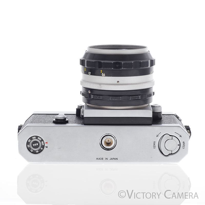 Nikon F Chrome 35mm Camera + 50mm f1.4 Lens Eye Level Finder [EXC] - Victory Camera