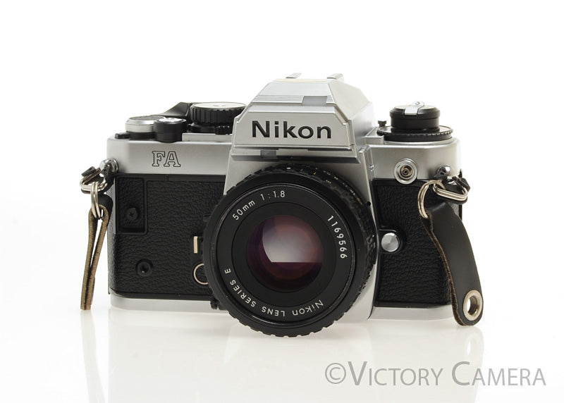 Nikon FA Chrome Camera Body with Matrix Metering and 50mm f1.8 Lens [EXC] - Victory Camera