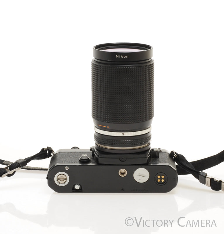 Nikon FE Black 35mm Film Camera 35-135mm Zoom Lens [EXC+] - Victory Camera