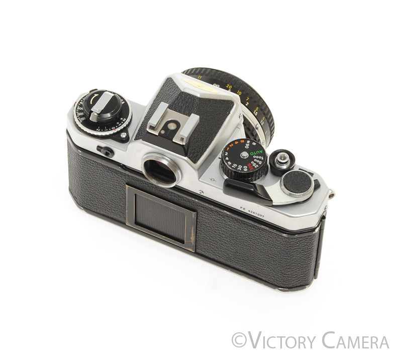 Nikon FE Chrome 35mm Film Camera w/ 50mm f1.8 Lens [EXC] - Victory Camera