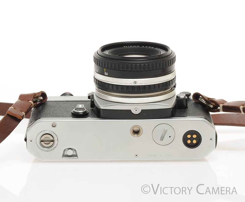 Nikon FE Chrome 35mm Film Camera 50mm F1.8 Lens -New Seals- - Victory Camera